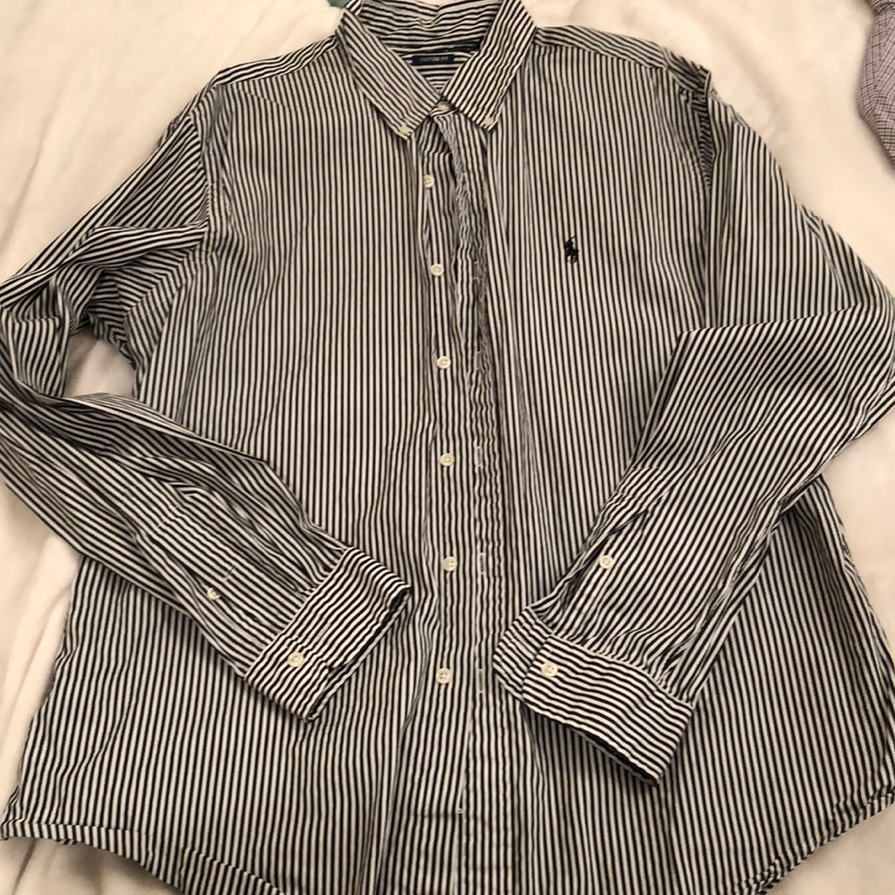 🖤Men’s RL Blk/Wht XL Stripes. custom fit. 🖤